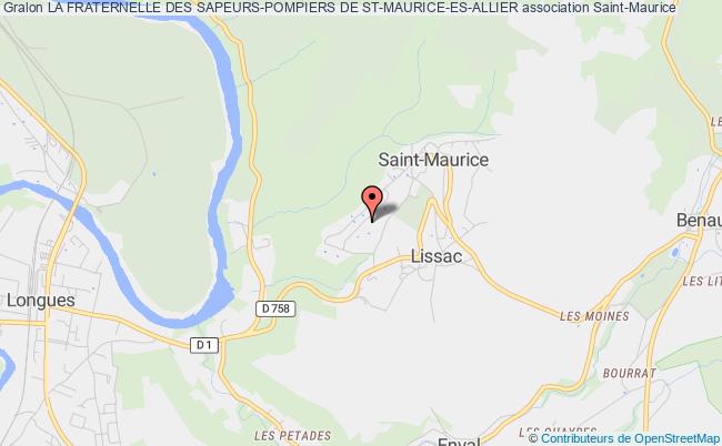 plan association La Fraternelle Des Sapeurs-pompiers De St-maurice-es-allier Saint-Maurice
