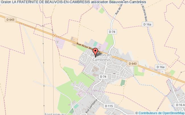 plan association La Fraternite De Beauvois-en-cambresis Beauvois-en-Cambrésis