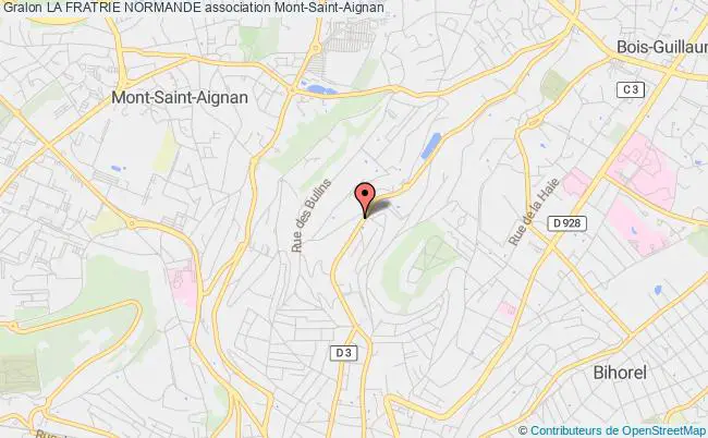 plan association La Fratrie Normande Mont-Saint-Aignan