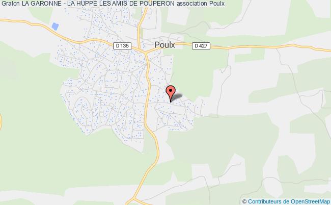 plan association La Garonne - La Huppe Les Amis De Pouperon Poulx