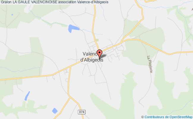 plan association La Gaule Valencinoise Valence-d'Albigeois