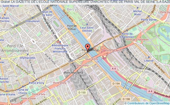 plan association La Gazette De L'ecole Nationale Superieure D'architecture De Paris Val De Seine (la Gazette Ensapvs) Paris 13e