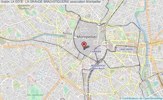 plan association La Gd B - La Grande Bradistiquerie Montpellier
