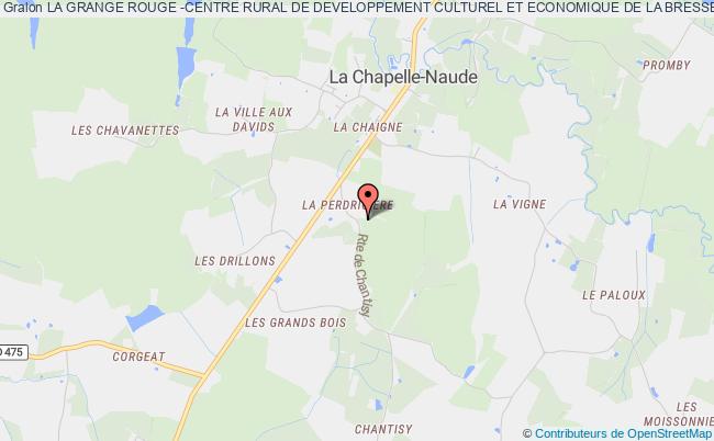 plan association La Grange Rouge -centre Rural De Developpement Culturel Et Economique De La Bresse Louhannaise La    Chapelle-Naude