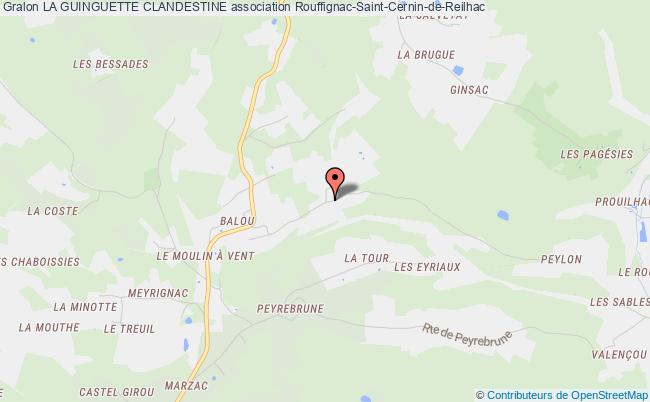 plan association La Guinguette Clandestine Rouffignac-Saint-Cernin-de-Reilhac