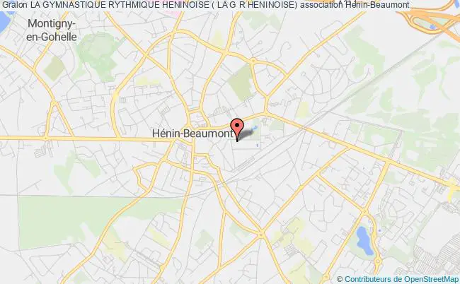 plan association La Gymnastique Rythmique Heninoise ( La G R Heninoise) Hénin-Beaumont