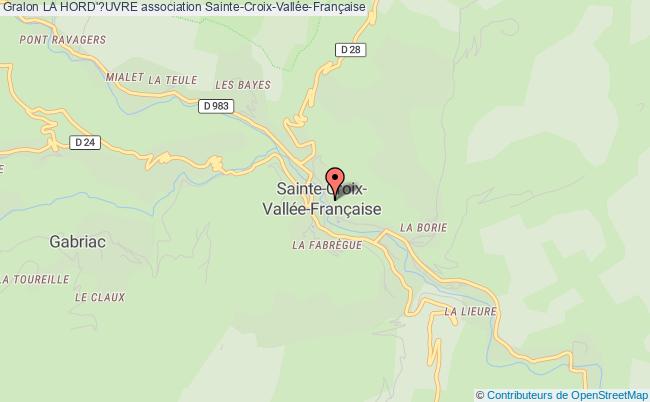 plan association La Hord'?uvre Sainte-Croix-Vallée-Française