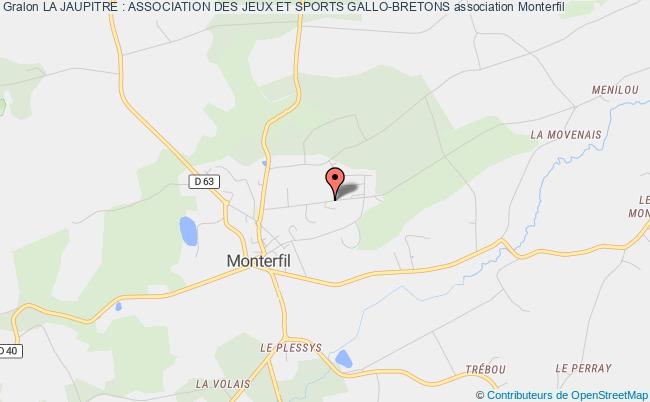 plan association La Jaupitre : Association Des Jeux Et Sports Gallo-bretons Monterfil
