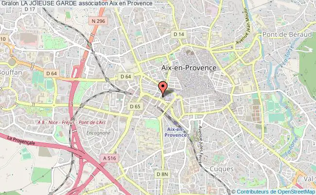 plan association La Joieuse Garde Aix-en-Provence