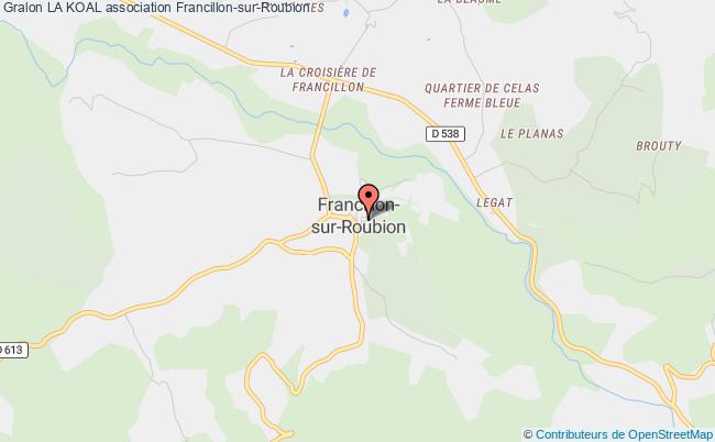plan association La Koal Francillon-sur-Roubion