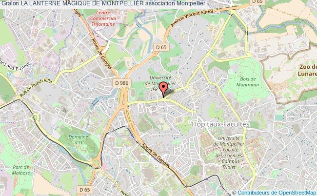 plan association La Lanterne Magique De Montpellier Montpellier