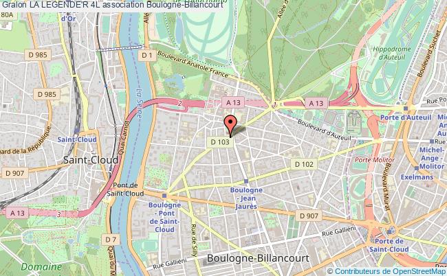 plan association La Legende'r 4l Boulogne-Billancourt