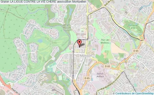 plan association La Ligue Contre La Vie Chere Montpellier