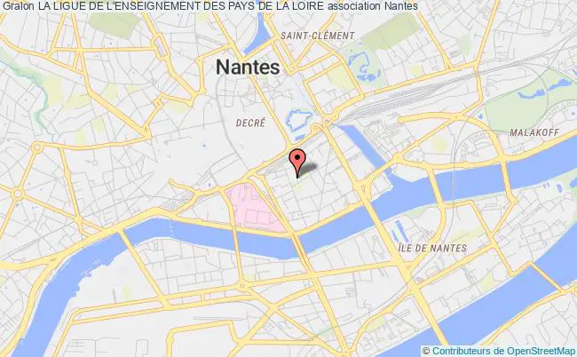 plan association La Ligue De L'enseignement Des Pays De La Loire Nantes