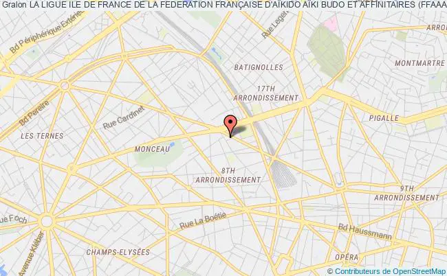 plan association La Ligue Ile De France De La Federation FranÇaise D'aÏkido AÏki Budo Et Affinitaires (ffaaa) Paris 8e