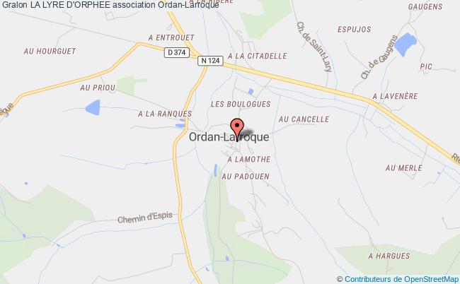 plan association La Lyre D'orphee Ordan-Larroque