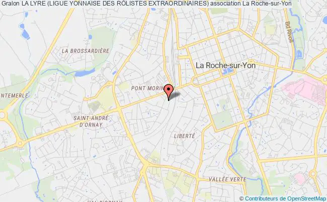 plan association La Lyre (ligue Yonnaise Des RÔlistes Extraordinaires) Roche-sur-Yon