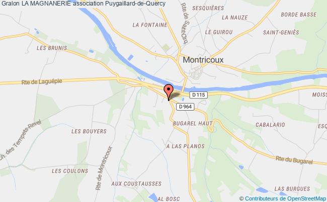 plan association La Magnanerie Puygaillard-de-Quercy