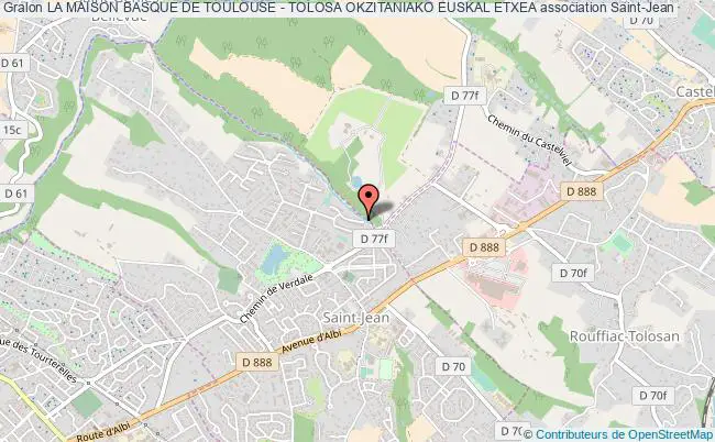 plan association La Maison Basque De Toulouse - Tolosa Okzitaniako Euskal Etxea Saint-Jean