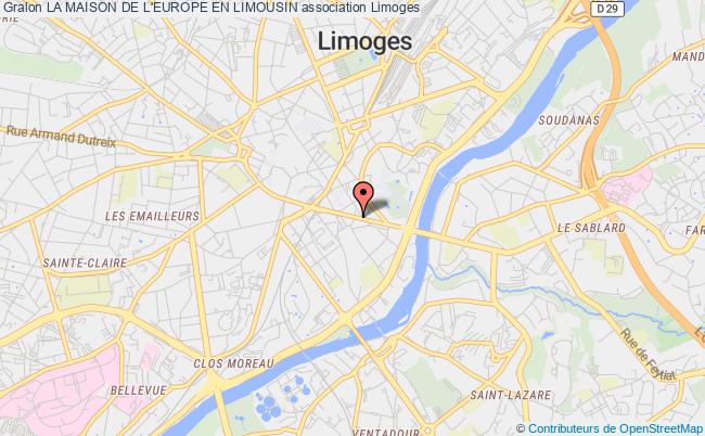 plan association La Maison De L'europe En Limousin Limoges