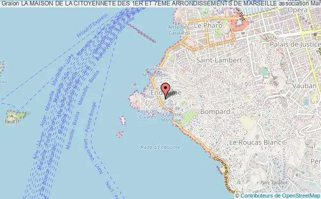 plan association La Maison De La Citoyennete Des 1er Et 7eme Arrondissements De Marseille Marseille