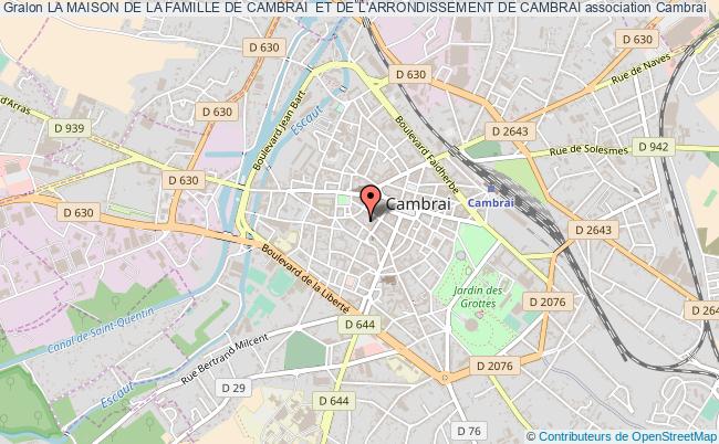 plan association La Maison De La Famille De Cambrai  Et De L'arrondissement De Cambrai Cambrai