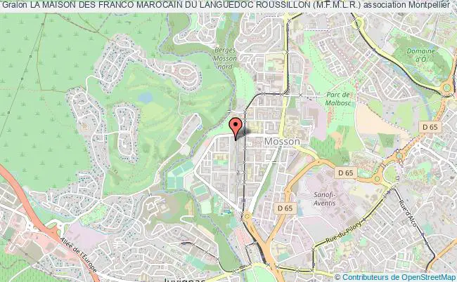 plan association La Maison Des Franco Marocain Du Languedoc Roussillon (m.f.m.l.r.) Montpellier