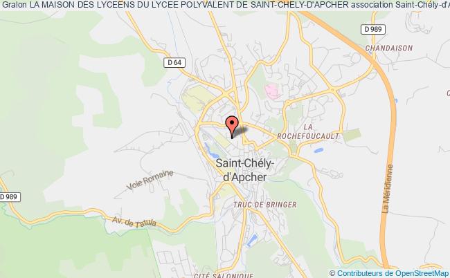 plan association La Maison Des Lyceens Du Lycee Polyvalent De Saint-chely-d'apcher Saint-Chély-d'Apcher