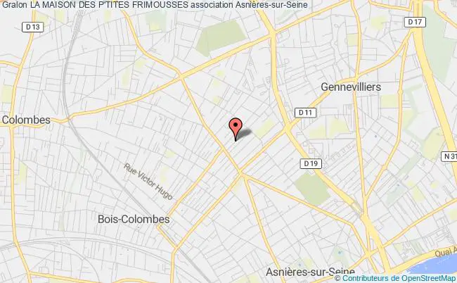 plan association La Maison Des P'tites Frimousses Asnières-sur-Seine
