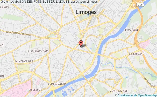 plan association La Maison Des Possibles Du Limousin Limoges