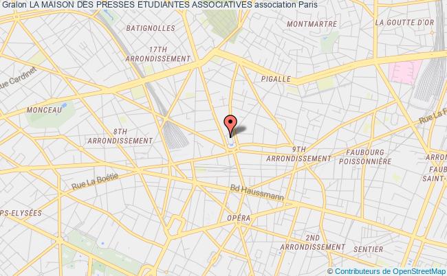 plan association La Maison Des Presses Etudiantes Associatives Paris