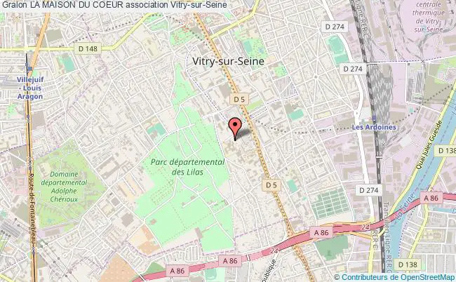 plan association La Maison Du Coeur Vitry-sur-Seine