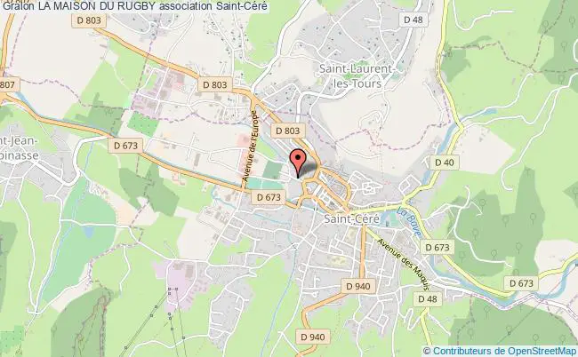 plan association La Maison Du Rugby Saint-Céré