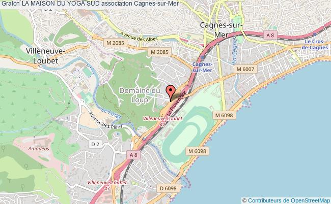 plan association La Maison Du Yoga Sud Cagnes-sur-Mer
