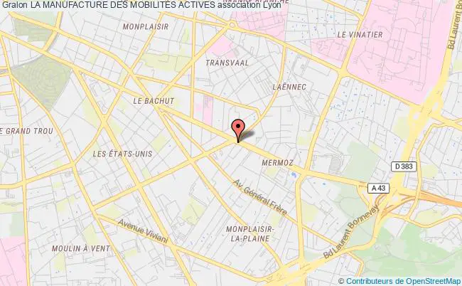 plan association La Manufacture Des MobilitÉs Actives Lyon