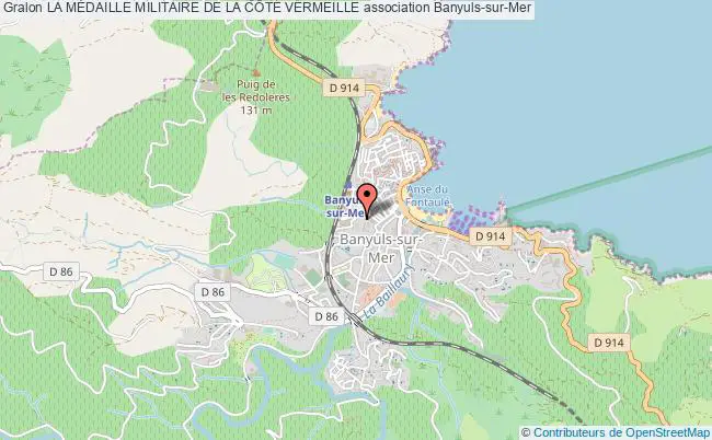 plan association La MÉdaille Militaire De La CÔte Vermeille Banyuls-sur-Mer