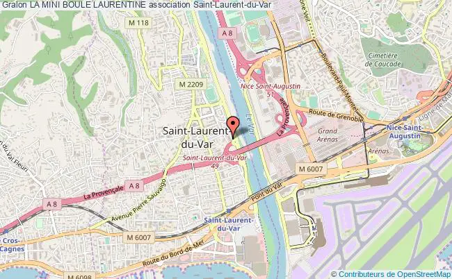 plan association La Mini Boule Laurentine Saint-Laurent-du-Var