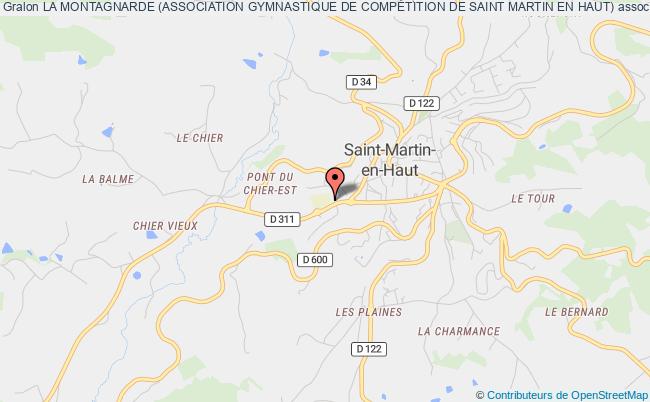 plan association La Montagnarde (association Gymnastique De CompÉtition De Saint Martin En Haut) Saint-Martin-en-Haut