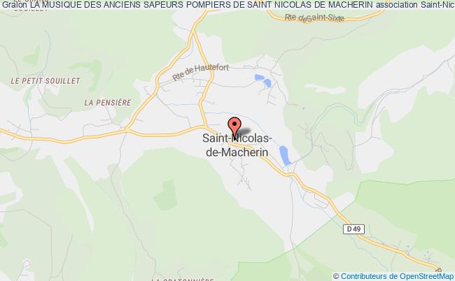 plan association La Musique Des Anciens Sapeurs Pompiers De Saint Nicolas De Macherin Saint-Nicolas-de-Macherin