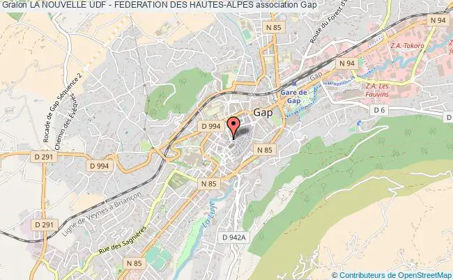 plan association La Nouvelle Udf - Federation Des Hautes-alpes Gap