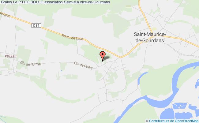 plan association La P'tite Boule Saint-Maurice-de-Gourdans
