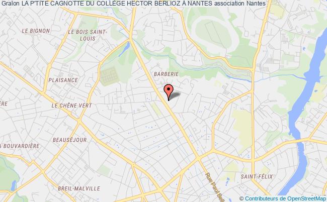 plan association La P'tite Cagnotte Du CollÈge Hector Berlioz À Nantes Nantes