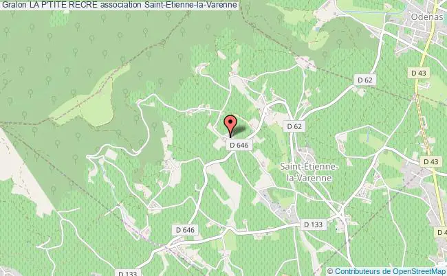 plan association La P'tite Recre Saint-Étienne-la-Varenne