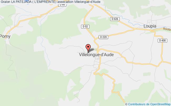 plan association La Patejada ( L'empreinte) Villelongue-d'Aude