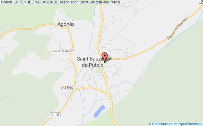 plan association La Pensee Vagabonde Saint-Bauzille-de-Putois