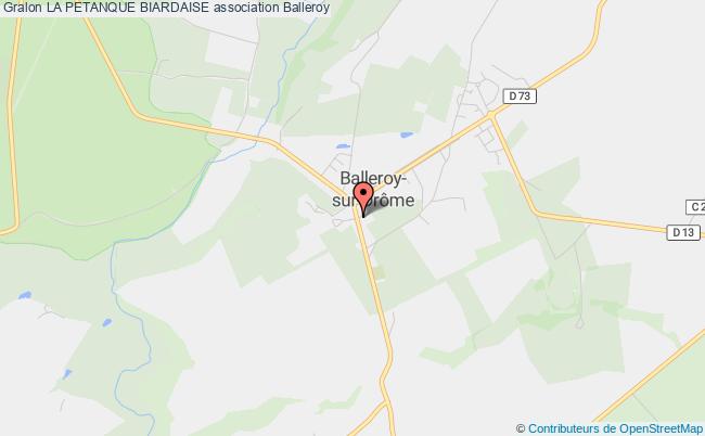 plan association La Petanque Biardaise Balleroy-sur-Drôme