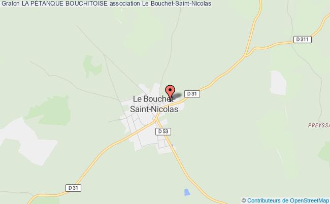 plan association La PÉtanque Bouchitoise Le    Bouchet-Saint-Nicolas
