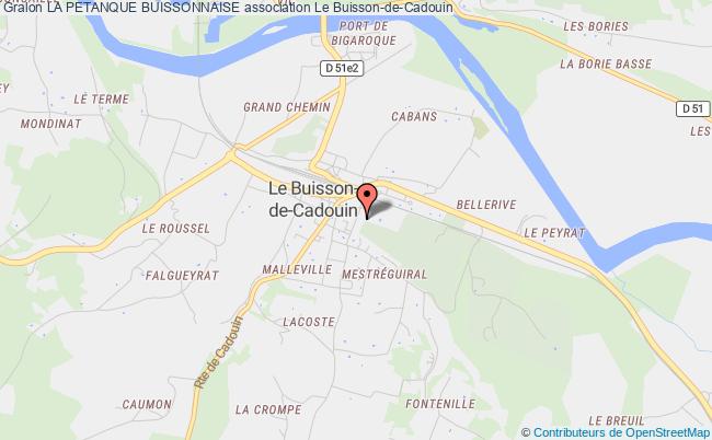 plan association La Petanque Buissonnaise Le    Buisson-de-Cadouin