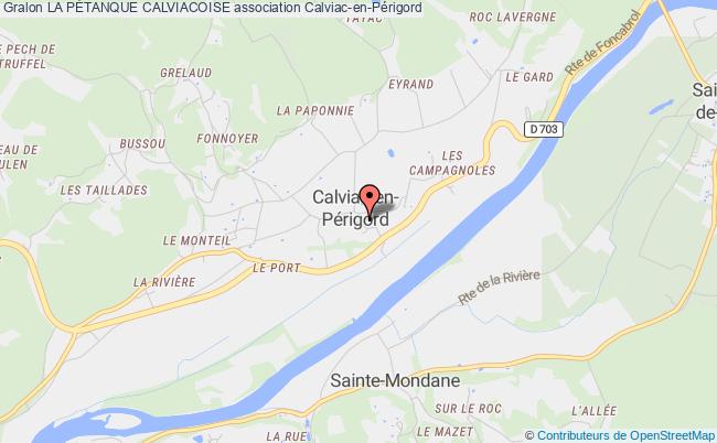 plan association La PÉtanque Calviacoise Calviac-en-Périgord