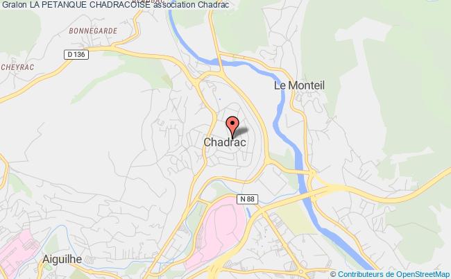 plan association La Petanque Chadracoise Chadrac